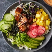 Squash and Cucumber Rice Bowl