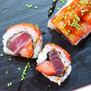 Sliced Strawberry Sushi