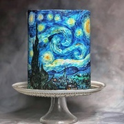 Artwork Painted (Not Floral Design) Cake
