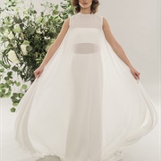 Wedding Dress With Sheer Top Layer