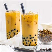 Iyokan Boba Tea With Lychee Boba
