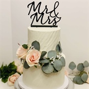 Mr. and Mrs. Cake Topper