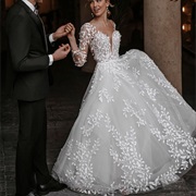 3D/Cutout Appliques on Wedding Dress