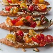 Whipped Feta and Tomato Crostini