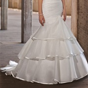 Ribbon Hem on Wedding Dress