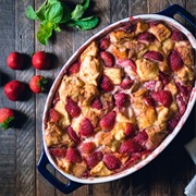 Strawberry Bread Pudding