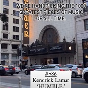 #786 HUMBLE by Kendrick Lamar