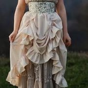 Drawstrings Holding Up Overskirt