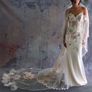 Tulle Petals Edging Veil