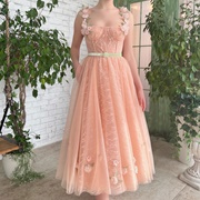 Floral Straps on Bridesmaid Dress