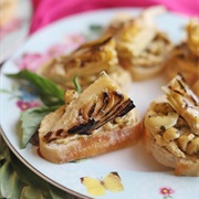 Artichoke Hummus Toast