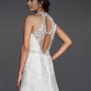 Double Keyhole Back Wedding Dress