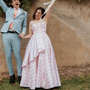Gingham Wedding Dress