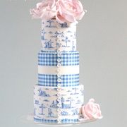 Gingham Wedding Cake