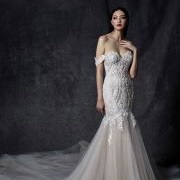 Off-Shoulder Applique Straps