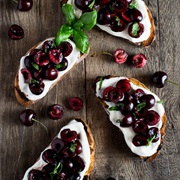 Whipped Ricotta and Balsamic Cherry Toast