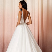 V-Back With Strap on Wedding Dress