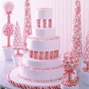 Cake Decorated With Peppermint