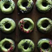 Dark Chocolate Matcha Doughnut
