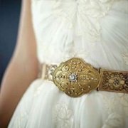 Belt With Large, Decorative Buckle With Dress