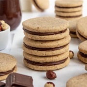 Chocolate Hazelnut Tea Sandwich Cookie