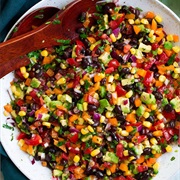 Black Bean Corn Pepper Salad