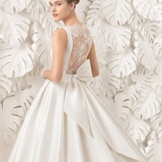 Lace Panel Added to Open Back Dress