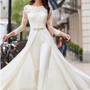 Jumpsuit Under Full Over-Dress