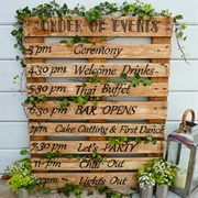 Pallet Wood Sign, Wedding