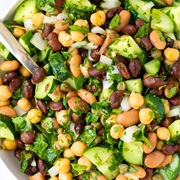 Mixed Salad With Haricot Beans