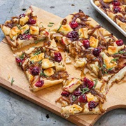 Rosemary Focaccia With Cranberry Sauce and Caramelized Onions