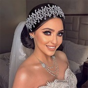 Veil Attached to Jeweled Headpiece