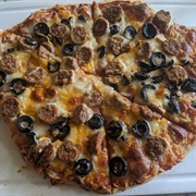 Sausage and Olive Pizza
