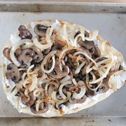 Sauteed Mushroom and Onion Naan Wrap