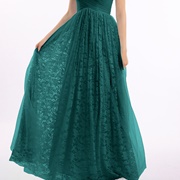 Tulle Over Lace Dress