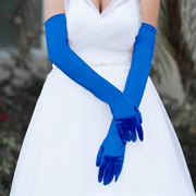 Colored Gloves With Traditional Dress