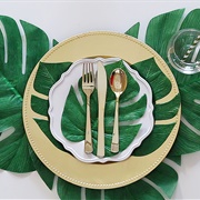 Tropical Leaves Used in Place Settings