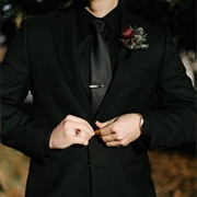 Black on Black Suit