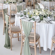 Drapery on Wedding Chairs