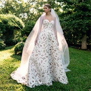 Laser Cut Fabric, Wedding Gown