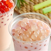 Boba Tea With Lychee Boba