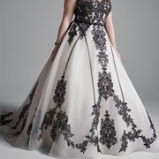 Non-Floral Lace Motif on Dress