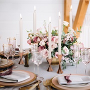 Taper Candles in Wedding Decor