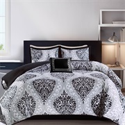 Black and White Damask Bedding