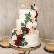Artificial Flowers on Cake