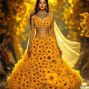 Dress Made of Real Flowers