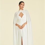 Fabric Flower Clasp on Cape