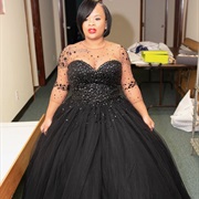 Decorated Illusion Neckline Carried to Sleeves