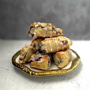 Lemon Glazed Blueberry Scone
