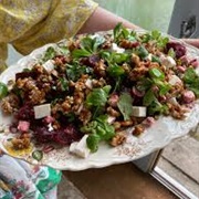 Puy Lentil Salad With Beetroot and Walnuts